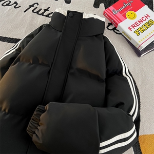 ! 加厚棉服冬季拼色条纹情侣立领棉衣 815A-CM99062-P82特图片
