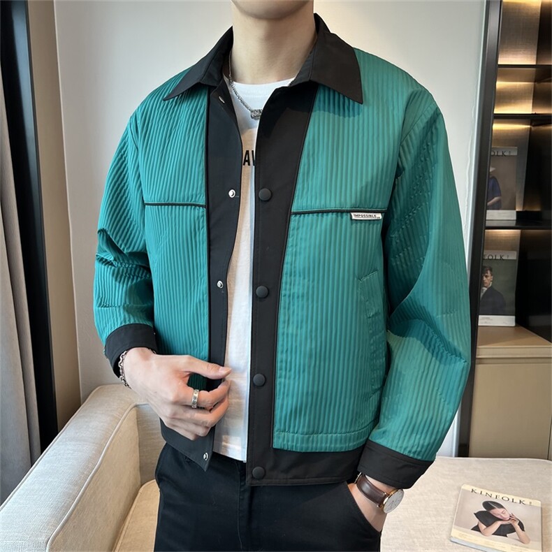 特价店主风翻领褶皱休闲夹克男士时尚外套潮JK087-P55,男装夹克,电商A413