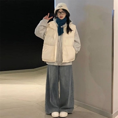现货5W件冬季三防硬挺boxy短款立领棉衣马夹外套加厚马甲保暖棉服，男装棉衣，电商A486-1
