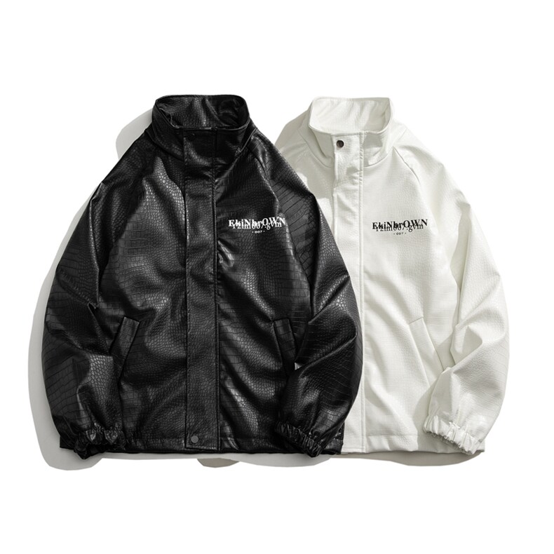 1白底平铺2024中性休闲宽松潮流皮衣男夹克男士JK7570P95控128，男装夹克，星座226-2