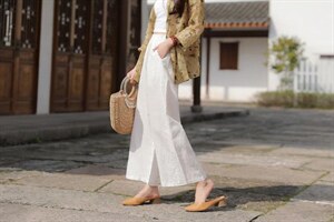 纯苎连衣裙小衫裤子裙子衬衣 时尚风 风淑女风休闲风,女装连衣裙,川哲