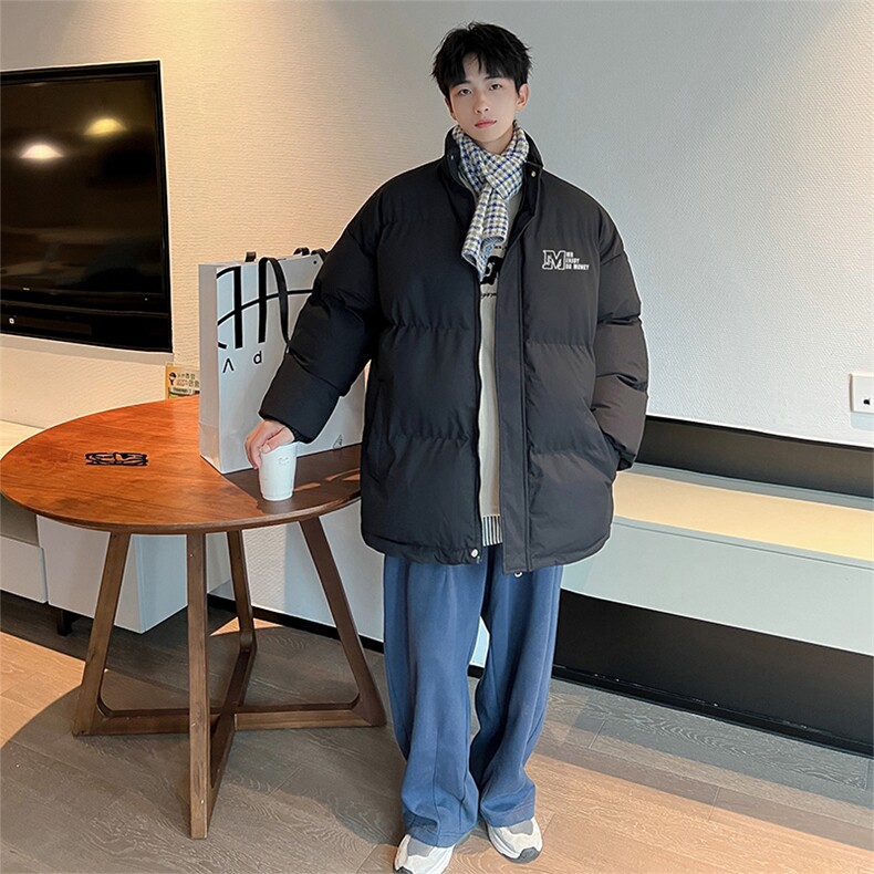 已注册港风宽松抖音直播高品质男面包服羽绒棉外套棉衣M1065P80,男装棉衣,电商C408-1(原B339-1)