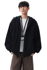 反光条拼接连帽夹克男宽松户外风机能风休闲外套XZ309JK8655P78，男装夹克，星座309（原A406）