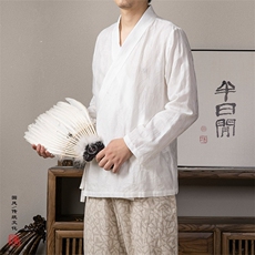 秋装新款风男装汉服提花道袍C205P65，男装民族服装，钱塘802