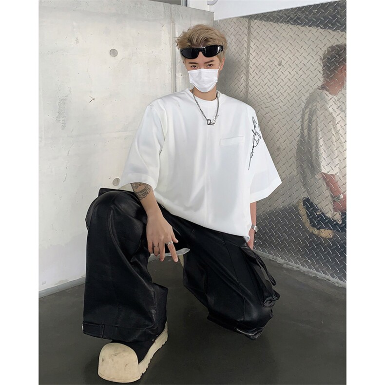 男装抗皱印花短袖t恤潮牌假两件上衣男生体恤XZ514-2-202449-P58,男装T恤,星座514-2(原B239)