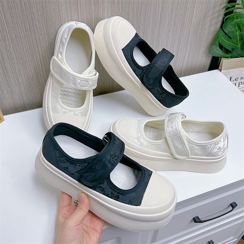 魔术贴玛丽珍鞋女2024夏季新款平底单鞋女休闲百搭时装鞋女，女鞋单鞋，电商A223