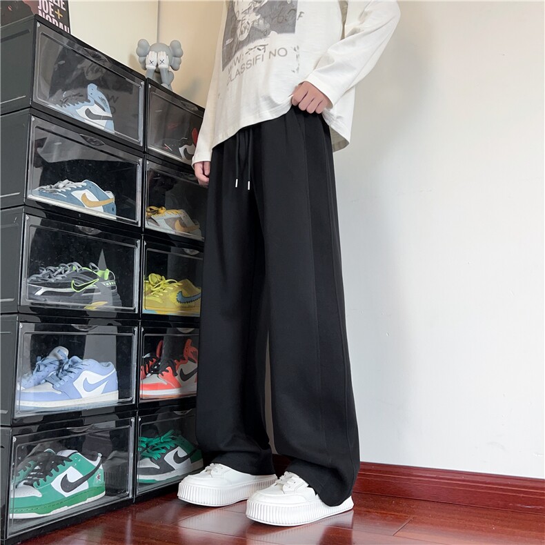 抖音品质美式罗纹拼接设计感休闲百搭卫裤B315-K25486-特p40控78,男装休闲裤,电商B315