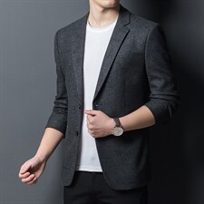 中年西服男士外套2023春秋季新款休闲宽松小西装商务上衣潮流男装，男装西服，电商B212（原钱塘6029）