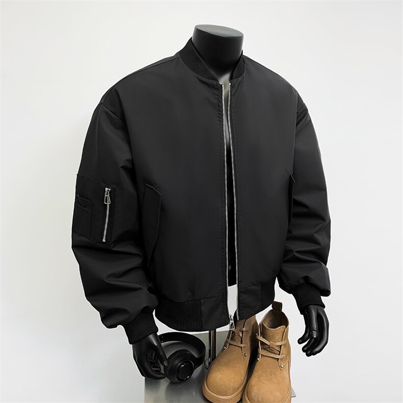 模特-美式高级感飞行员夹克棒球服男9017-P68,男装夹克,电商B380（原B361）