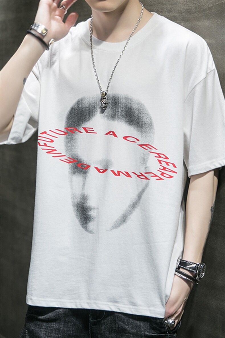 【】A003-HT1058-P30夏装新款素描印花短袖T恤家乐,男装T恤,电商A003