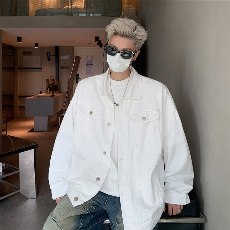 24 新款抖音品质男士宽松纯色情侣休闲水洗外套上衣N961/P85图片
