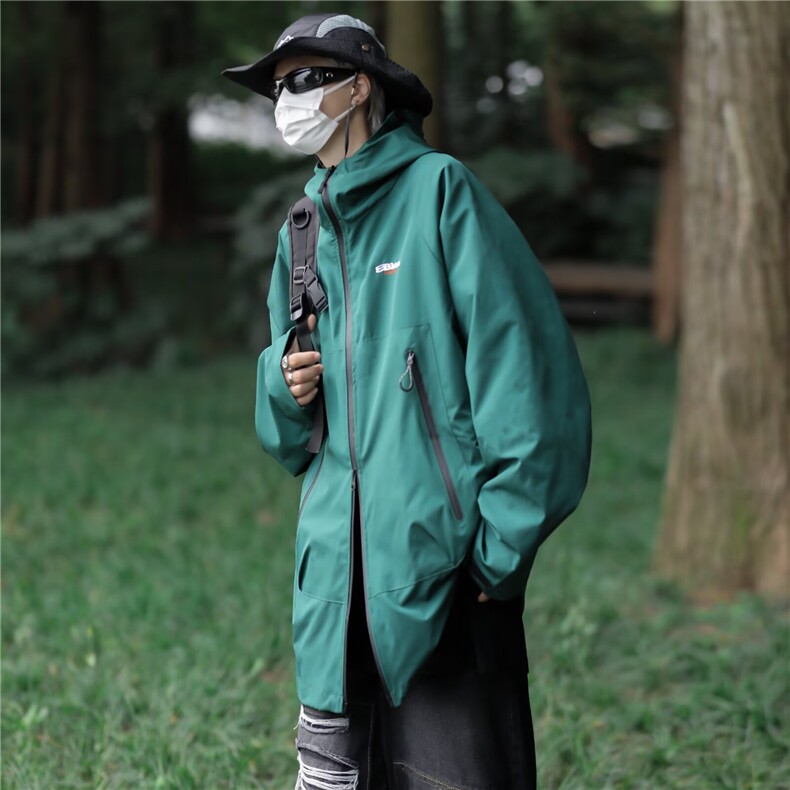 冲锋衣外套男春秋季户外防风防水登山服高街痞帅潮牌宽松连帽夹克,男装夹克,星座506A