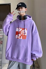 港风秋季卫衣连帽印花学生宽松外套潮A071-W551-P45，男装卫衣，电商A071