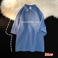 夏季新款POLO杉休闲潮流美式华夫格百搭翻领短袖T恤PL3320-P52，男装T恤，星座717