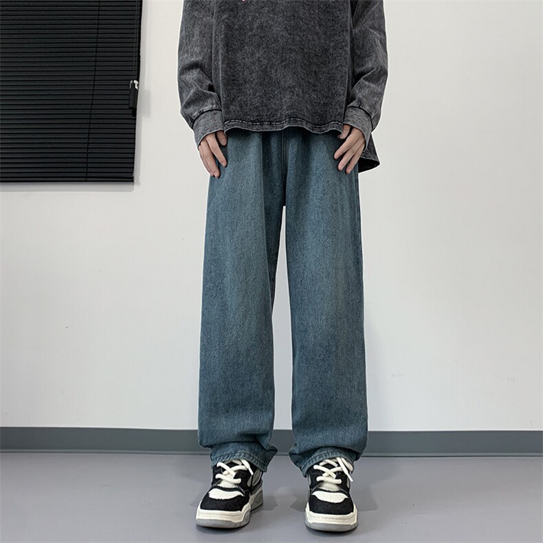 2023潮牌港风ins男宽松直筒潮流牛仔裤子N01735-P40,男装牛仔裤,星座308B-1