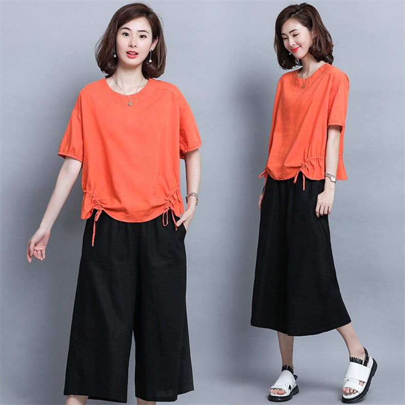 拼色套装短款2022年夏季时尚潮流舒适简约个性短袖，女装套装/套裙，阿丹