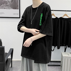 夏季立体纯棉半袖2023新品男女创意印花短袖T恤1611-P38控价58，男装T恤，电商A441-1
