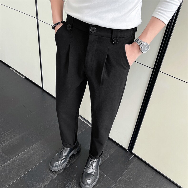 轻熟风~秋冬加厚毛呢休闲裤X01/P65,男装休闲裤,电商B331