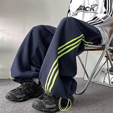 2024秋季新款长裤美式高街vibe直筒宽松高街帅气休闲裤K4980-P41，男装休闲裤，星座412-3
