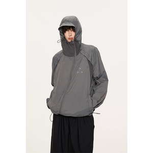 网图有货 异形冰甲 夏季斜拉链活片裁剪透气防嗮服外套男A730-P50图片