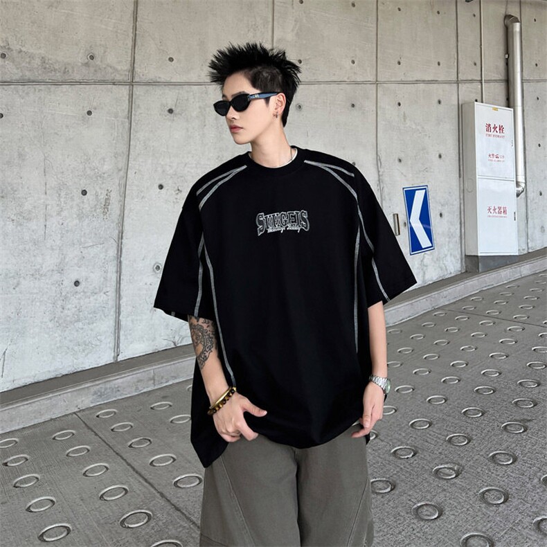 2025新款短袖t恤半袖圆领上衣青年潮流档口现货直接来拿T1854-P32，男装T恤，星座512-4