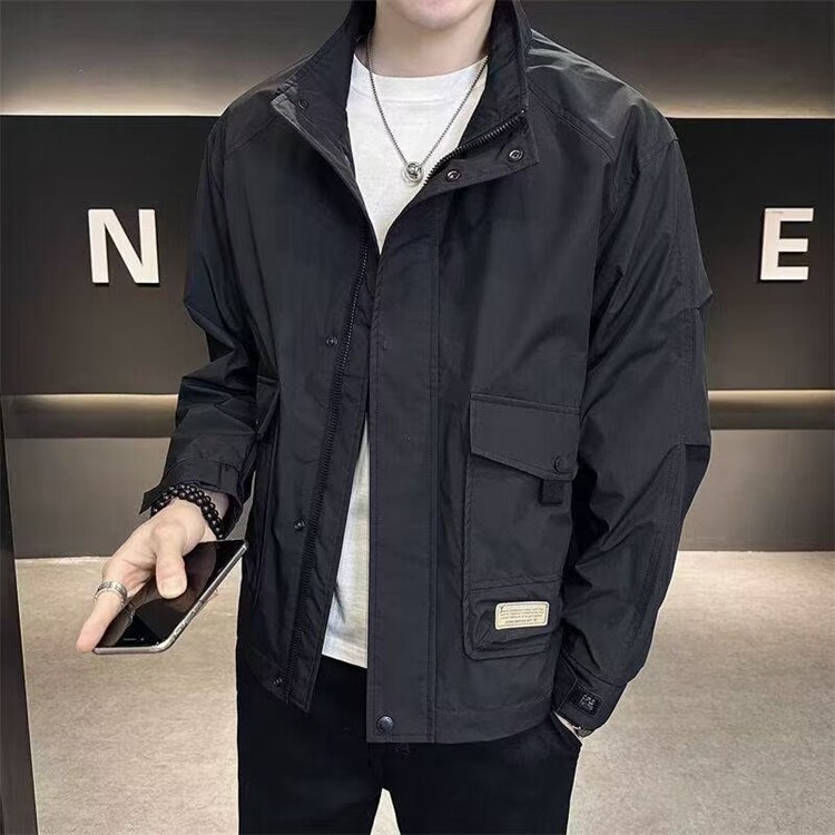 立领夹克男士春装外套2025新款潮流宽松工装上衣服春秋季男款褂子,男装夹克,星座218-8
