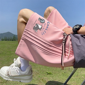已注册小狗风扇直播抖音得物男五分中裤休闲运动短裤K387P30图片