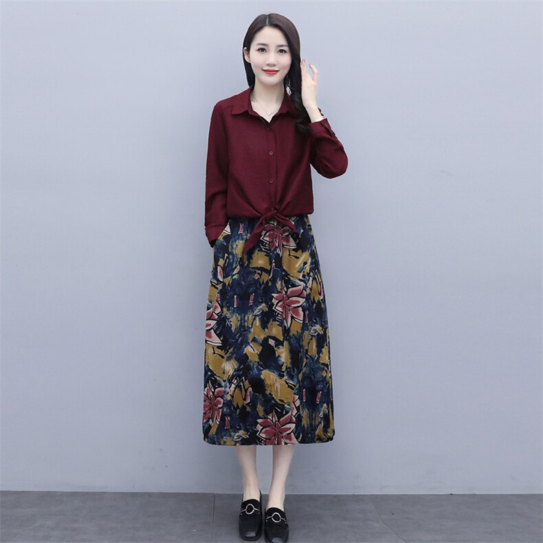 长袖针织连衣裙两件套女装2025年春秋装新款气质早春季套装裙子潮，女装套装/套裙，施恩睿棋