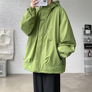 8XL-M冲锋衣外套男加棉加厚夹克秋冬户外登山服JK1313厚P100控118图片