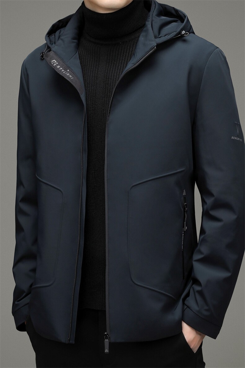 2023冬季新款脱卸帽羽绒服休闲外套中年爸爸装上衣YYYR15-P300,男装羽绒服,电商B212（原钱塘6029）