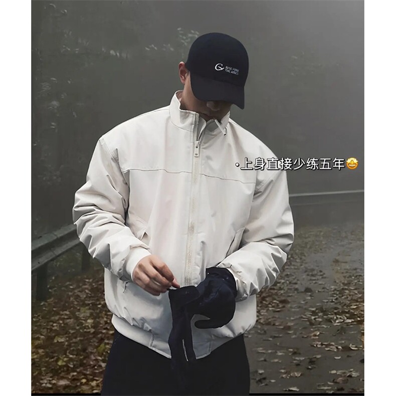 26春装新款美拉德立领飞行夹克boxy廓形休闲百搭外套上衣JK6500,男装夹克,电商A486-1