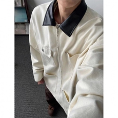 网络图现货！！假两件翻领格子夹克外套RW22-P118，男装夹克，星座1005-6