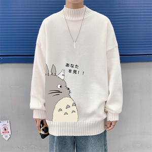 M18150-P45 加绒款-P65半高领毛衣男士大码针织衫男毛线衣男图片