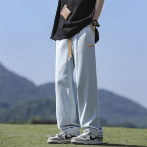男款潮牌美式高街vibe宽松直筒长裤子2024夏季新款K825-特批-37图片