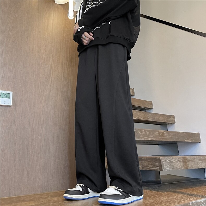 斜纹美棉vibe美式垂坠感拖地百搭休闲卫裤男-A061-LX70038-特P36,男装休闲裤,电商A061