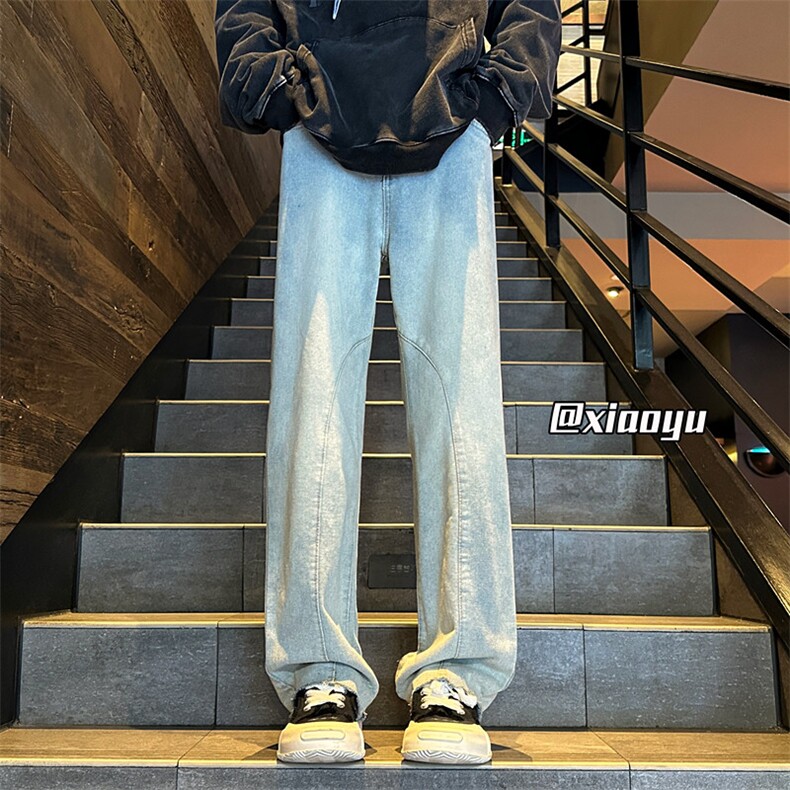 XZ616 秋季新款设计感毛边牛仔裤 TY983 M-5XL P55控68图片