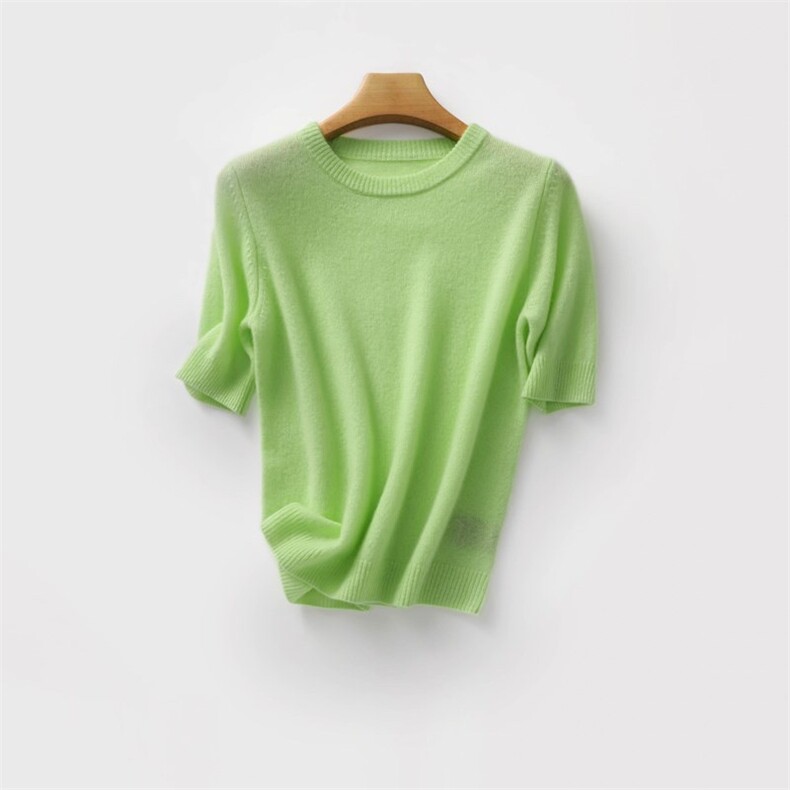 2025年夏季不连帽时尚百搭通勤短袖休闲/淑女，女装T恤，麦德绒
