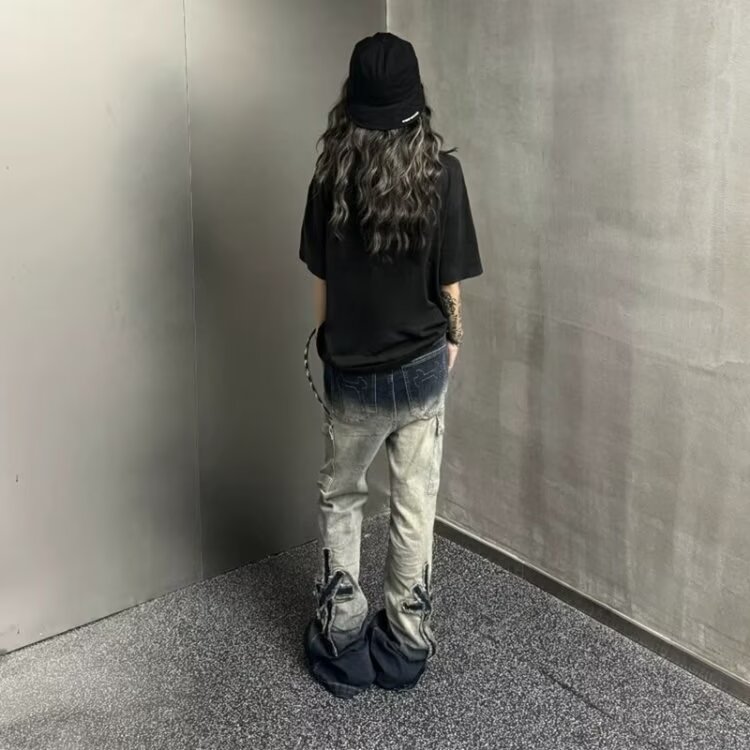 重磅微弹中腰青少年潮常规牛仔裤流苏贴布刺绣直筒休闲长裤春秋水,男装牛仔裤,星座218-1（原230）