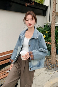 ins韩版可盐可甜减龄牛仔夹克上衣女春新款小个子休闲显瘦短外套图片