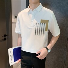 polo衫男短袖t恤潮流半袖夏季翻领上衣潮牌青少年体恤PL0383-P38，男装Polo衫，星座308B-2