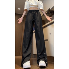 抖音品质潮流双色透气冰丝排扣宽松休闲裤B315-K24137-特p35控68，男装休闲裤，电商B315