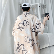 2024夏季新款旋律风车大码薄款短袖衬衫套装M-5XHQ24463-特P55，男装休闲套装，电商A022