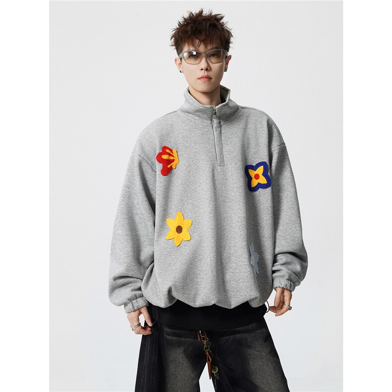WY5560JR-P50特控98加绒加厚刺绣立领抽绳卫衣,男装卫衣,电商D232