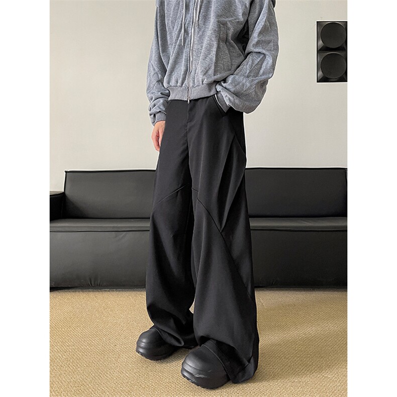 港风cleanfit解构休闲裤西裤微喇长裤A014-DY25017-P60控88，男装西裤，电商A014