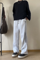 A178秋冬季新款三条杠卫裤直筒宽松潮牌裤子K2837P45限价65，男装休闲裤，电商A178