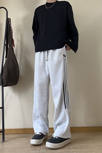 A178 秋冬季新款三条杠卫裤直筒宽松潮牌裤子K2837 P45限价65图片