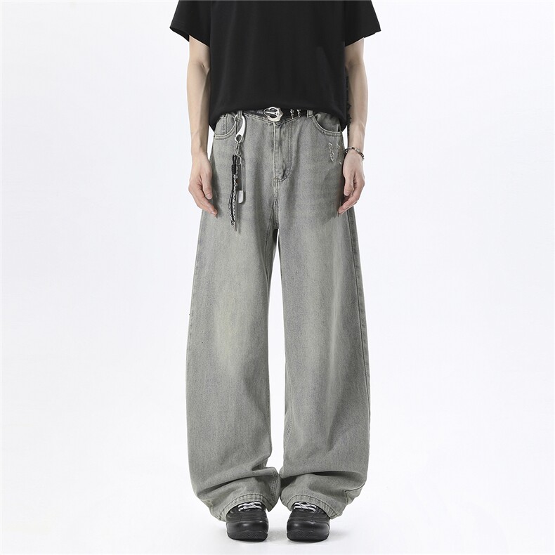 xz905-Z097#-特P-38美式高街宽松阔腿牛仔裤，男装牛仔裤，星座905