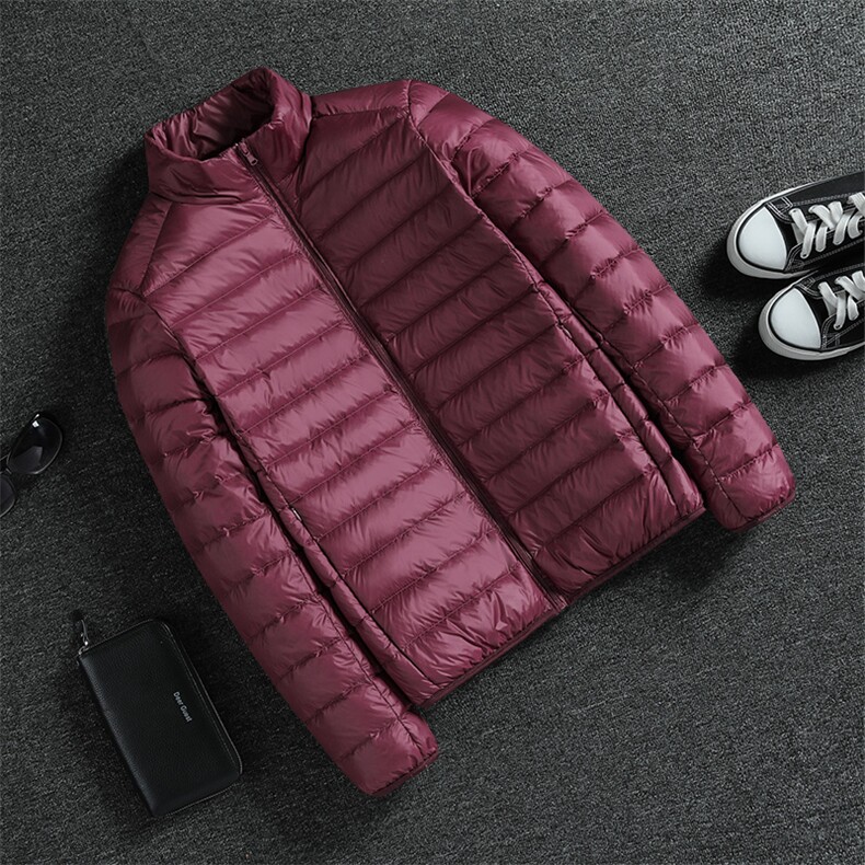 男女同款90绒轻薄立领羽绒服外套男女款秋冬休闲羽绒轻便外套,男装羽绒服,钱塘723