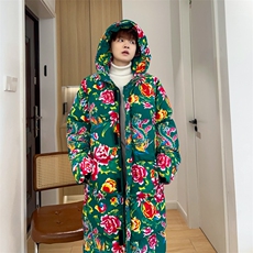 A5男女连帽加厚保暖中长款棉衣外套棉袄棉服团队表演出风汉服，男装棉衣，星座115A(原星座507）