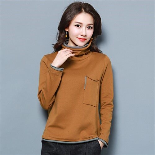 长期现货，针织衫冬季套头长袖时尚优雅街头甜美潮流个性简约，女装T恤，涵誉